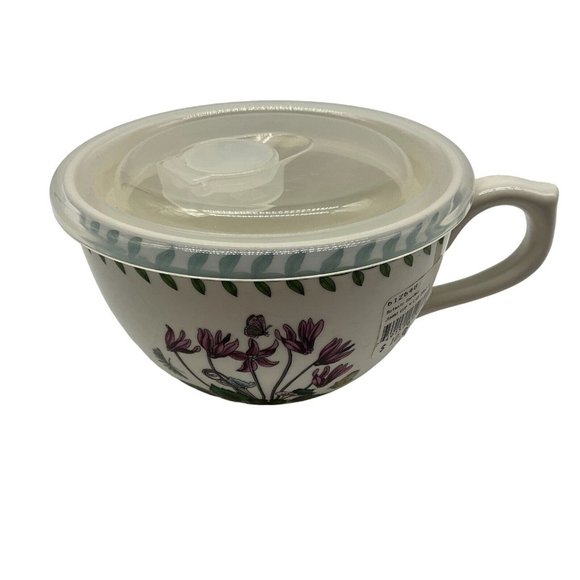 Port Meiron Botanic Garden Jumbo Cup with Lid 20 Oz Cyclamen Motif Drinkware - Picture 1 of 14